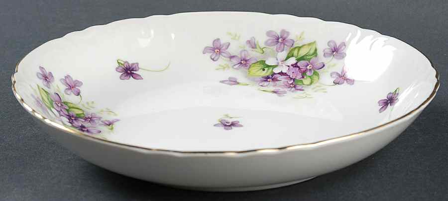 Violets Coupe Soup Bowl by Japan-1