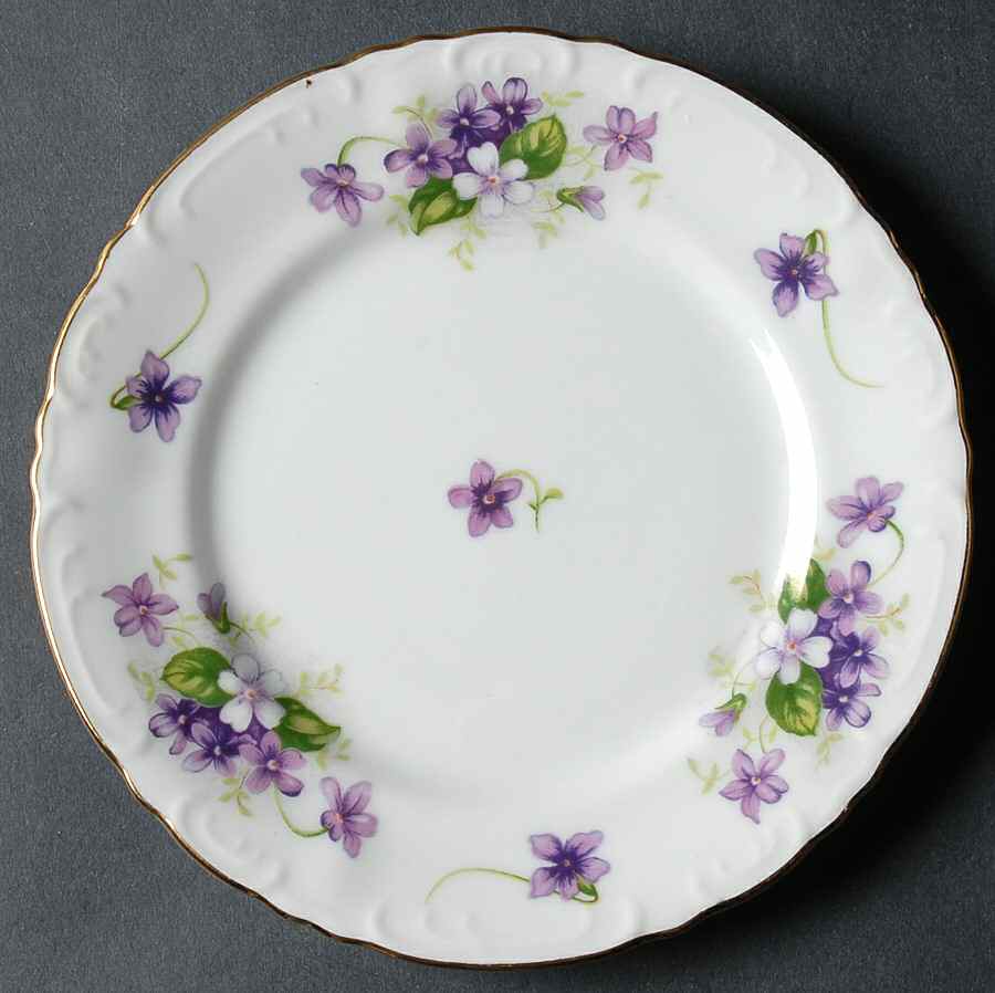 Violets Bread & Butter Plate by Japan-1