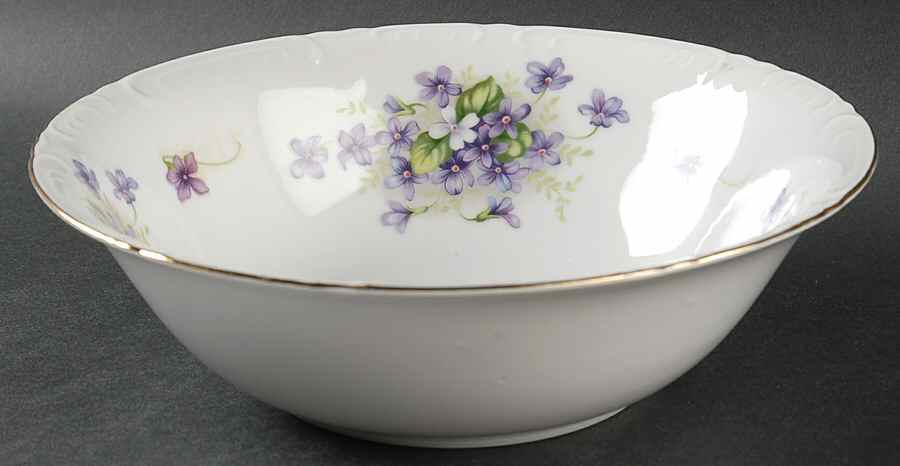 Violets 8" Round Vegetable Bowl by Japan-1