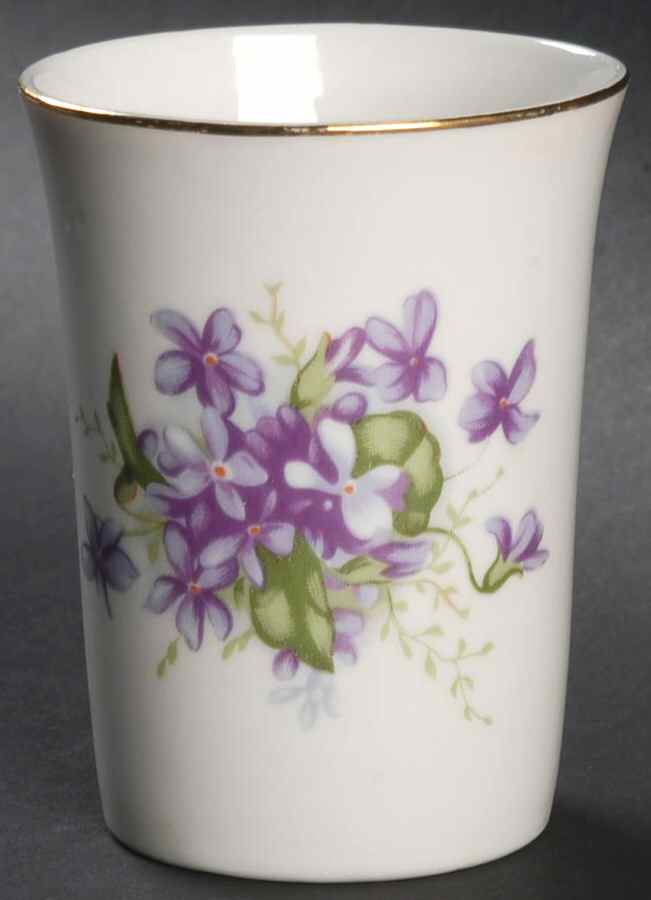 Violets China Bathroom Tumbler by Japan-1