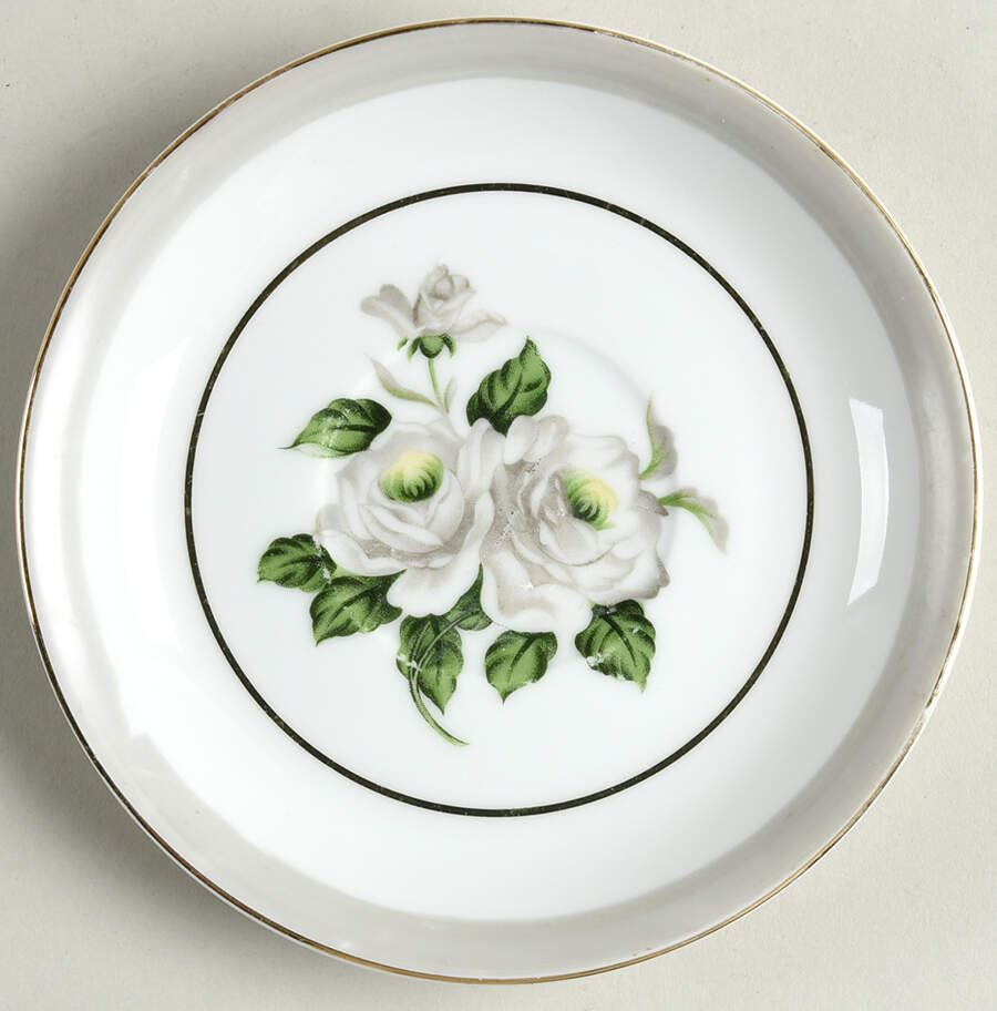 White Rose (Gold) Saucer by Japan-1