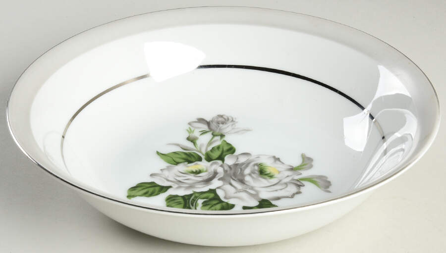 White Rose (Gold) 9" Round Vegetable Bowl by Japan-1