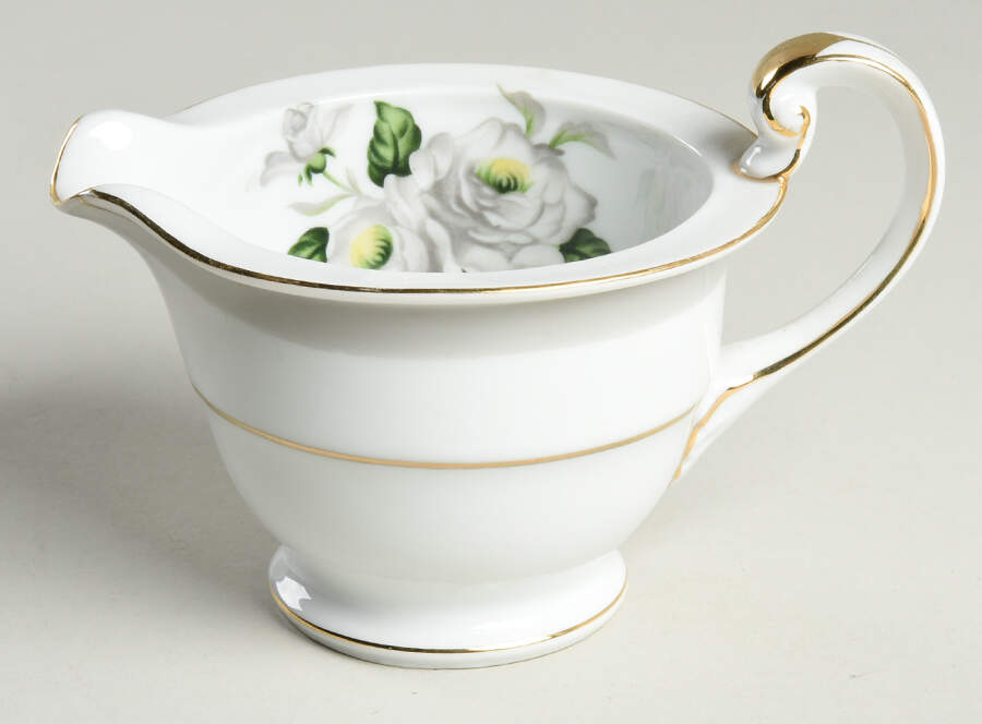 White Rose (Gold) Creamer by Japan-1