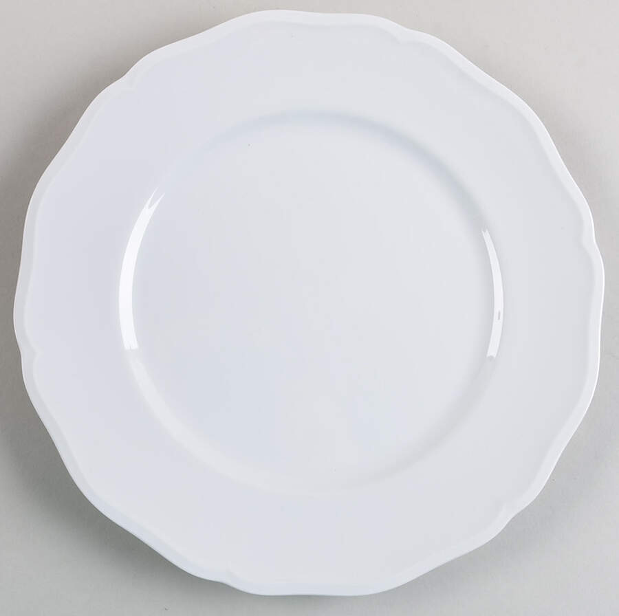 White On White Dinner Plate by Japan-1
