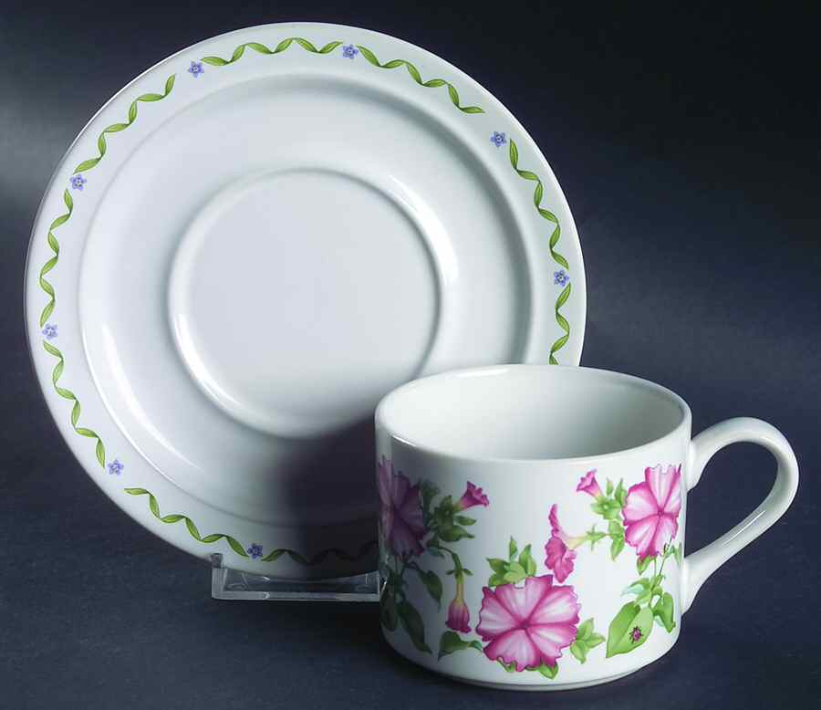 Windemere Garden Flat Cup & Saucer Set by Japan-1