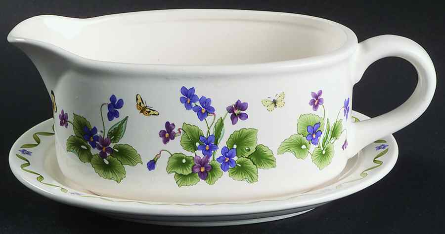 Windemere Garden Gravy Boat & Underplate/Relish by Japan-1