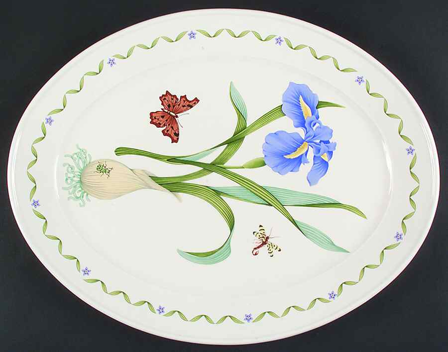 Windemere Garden 17" Oval Serving Platter by Japan-1