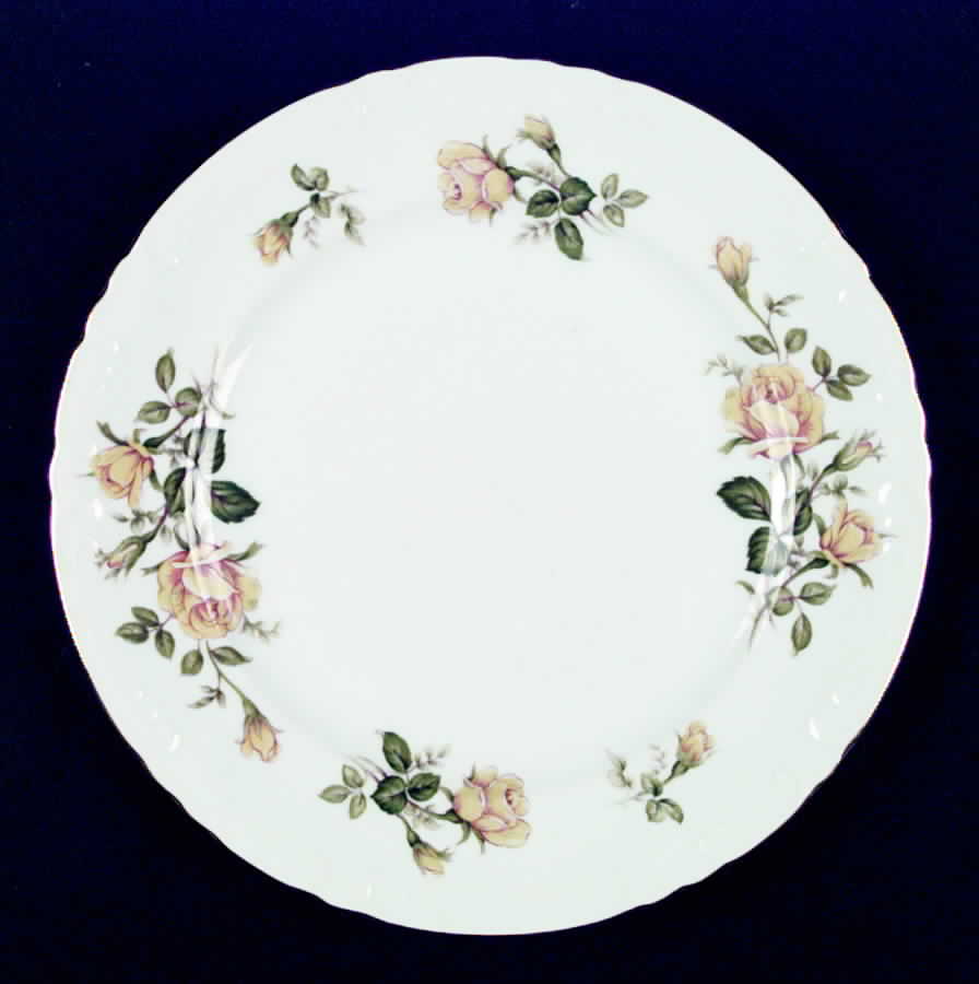 Yellow Rose Dinner Plate by Japan-1