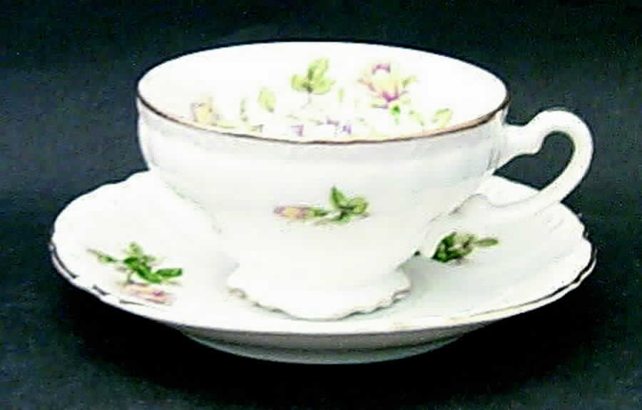 Yellow Rose Footed Cup & Saucer Set by Japan-1