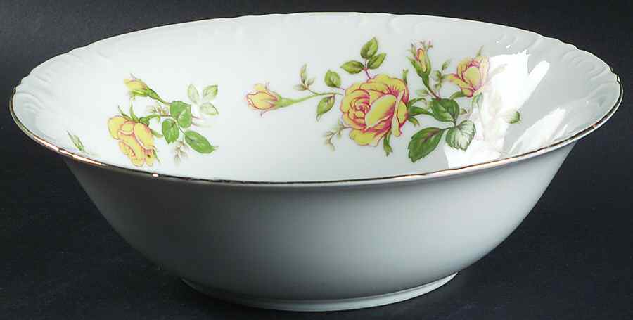Yellow Rose 9" Round Vegetable Bowl by Japan-1