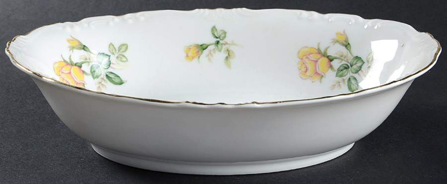 Yellow Rose 10" Oval Vegetable Bowl by Japan-1