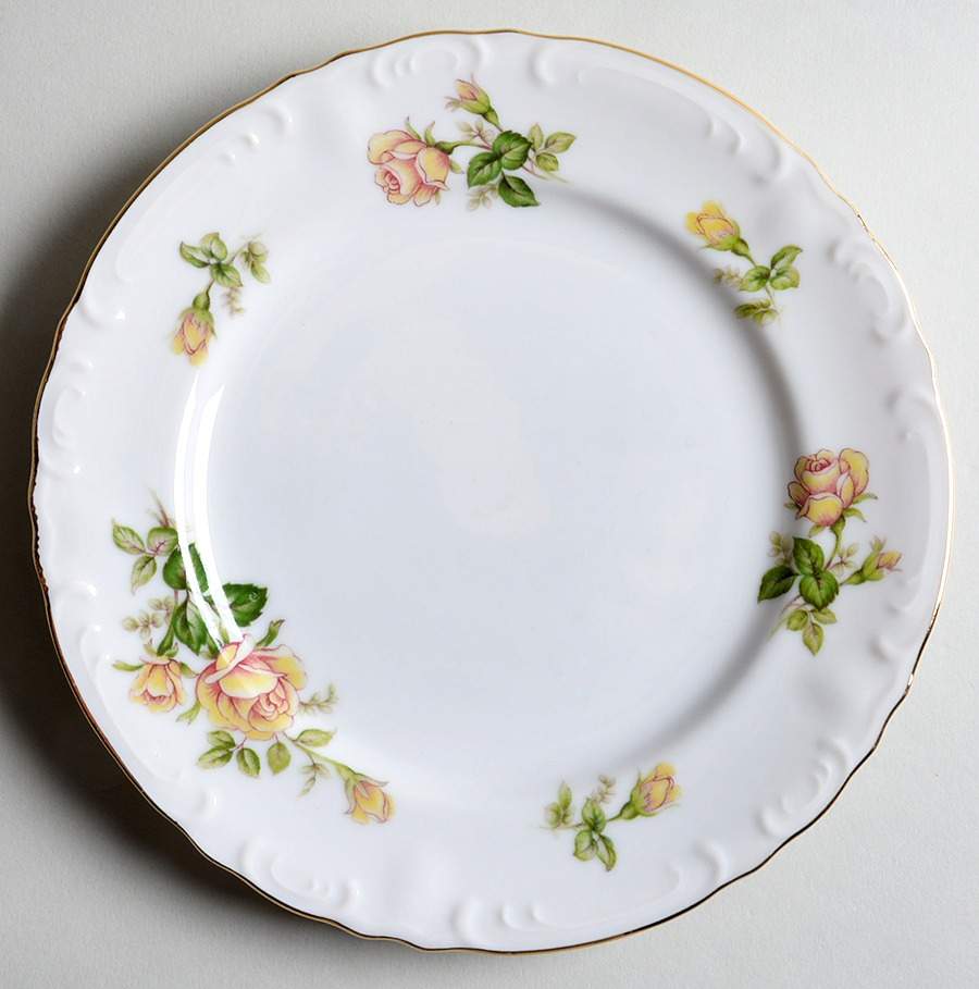 Yellow Rose Salad Plate by Japan-1