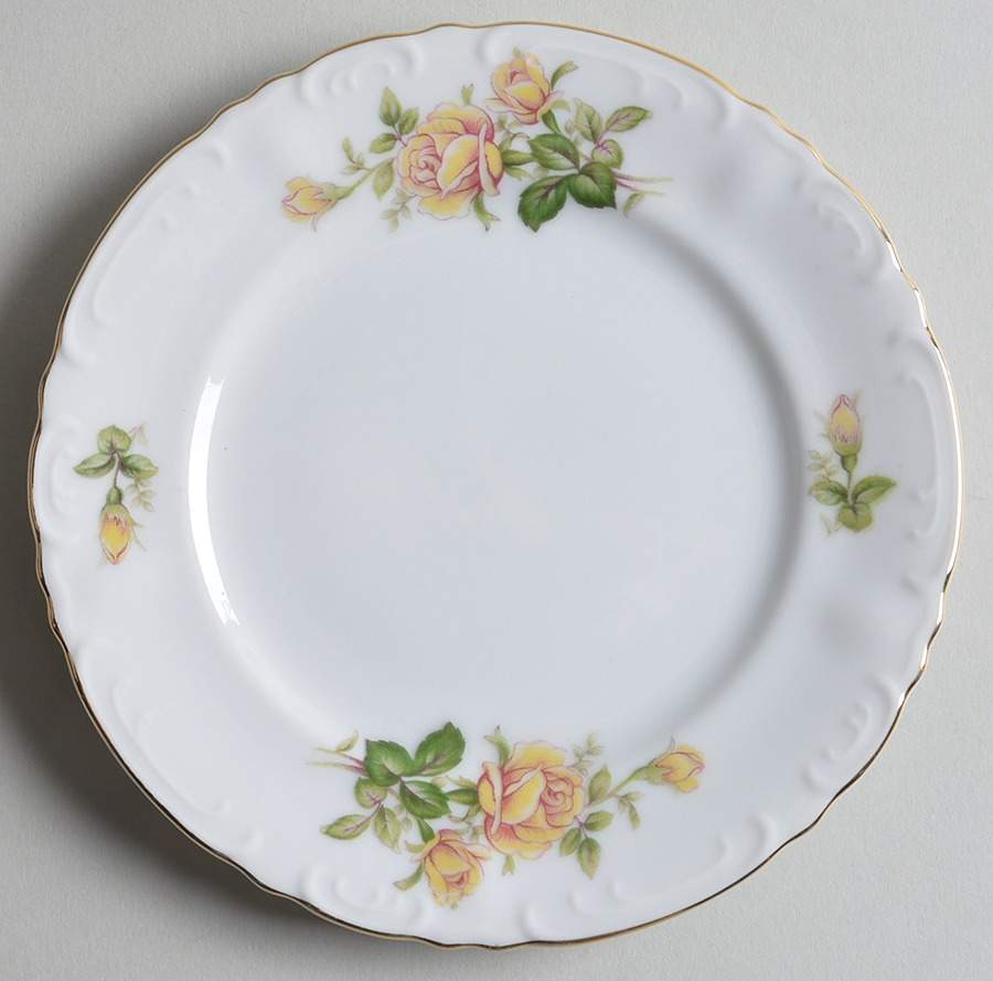 Yellow Rose Bread & Butter Plate by Japan-1