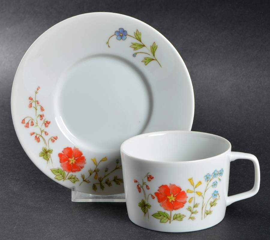 Celeste Flat Cup & Saucer Set by Jardin-1
