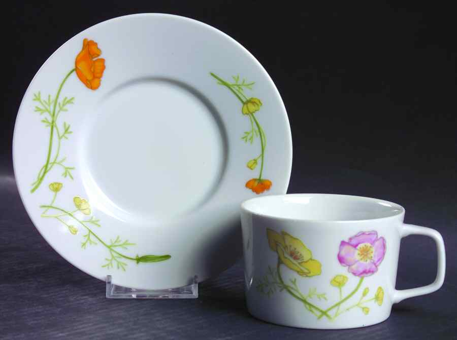Genevieve Flat Cup & Saucer Set by Jardin-1