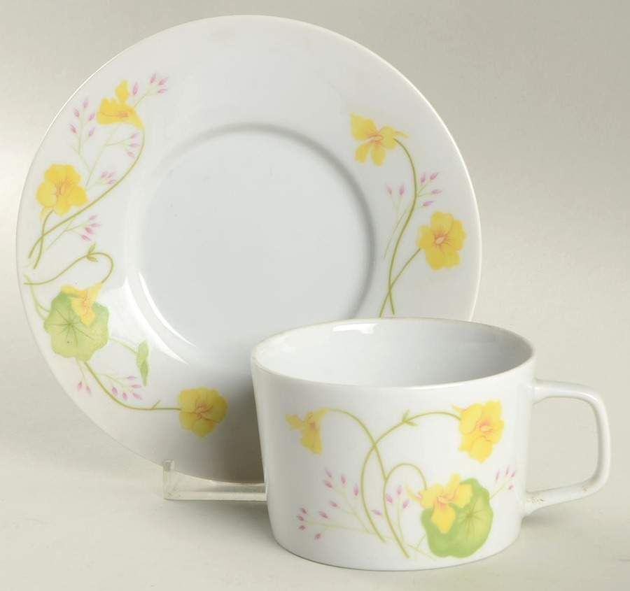 Nicole Flat Cup & Saucer Set by Jardin-1