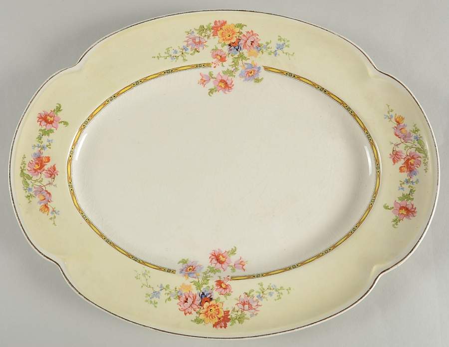 Acanthus 14" Oval Serving Platter by Johnson Brothers-1