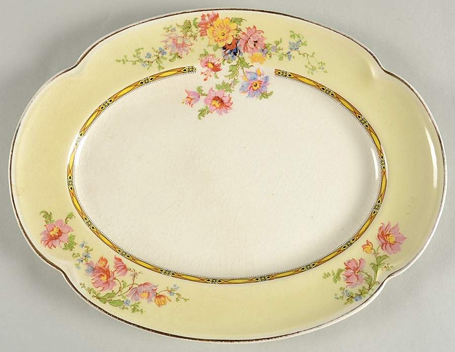 Acanthus 10" Oval Serving Platter by Johnson Brothers-1