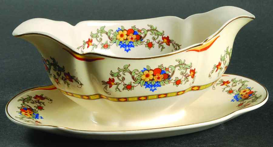 Acton Gravy Boat with Attached Underplate by Johnson Brothers-1