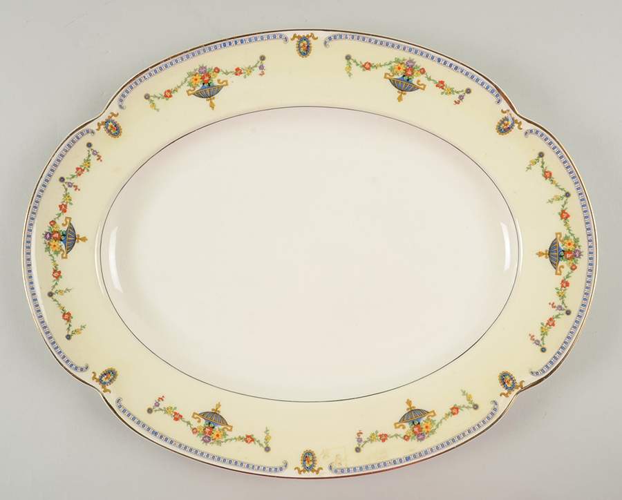 Adam, The (Scalloped) 14" Oval Serving Platter by Johnson Brothers-1