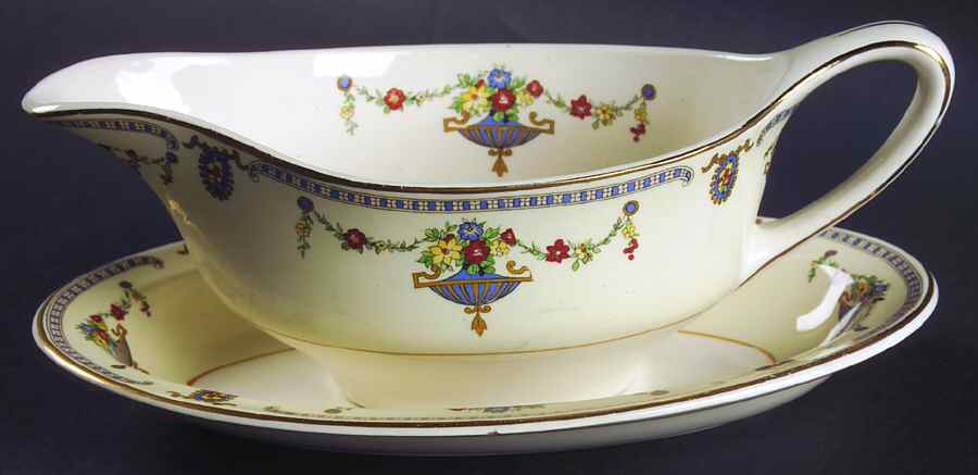 Adam (Smooth) Gravy Boat & Underplate/Relish by Johnson Brothers-1