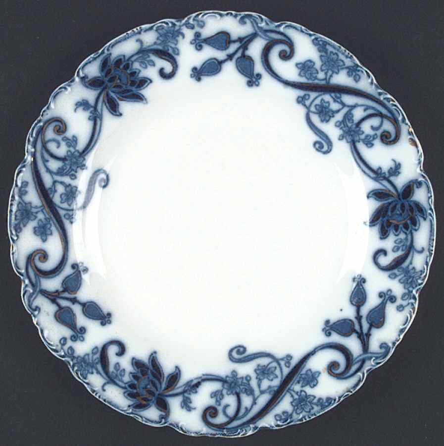 Andorra Flow Blue (Gold Accents) Dinner Plate by Johnson Brothers-1