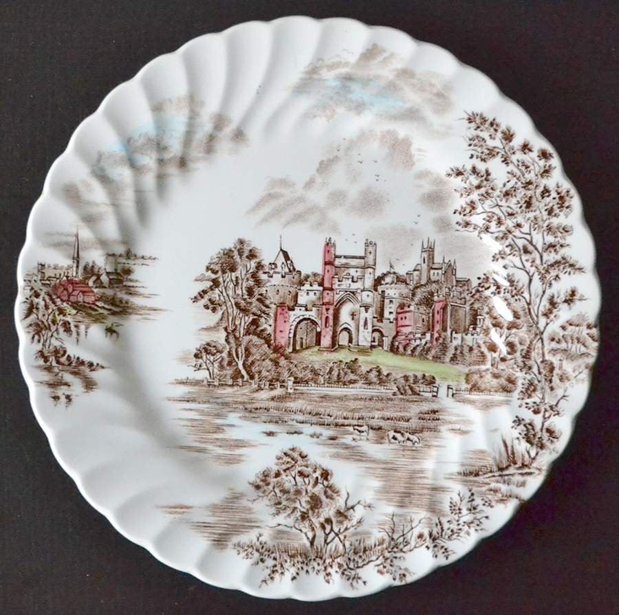 Ancient Towers Brown Multicolor Salad Plate by Johnson Brothers-1
