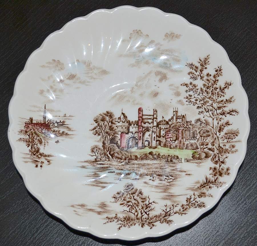 Ancient Towers Brown Multicolor Saucer by Johnson Brothers-1