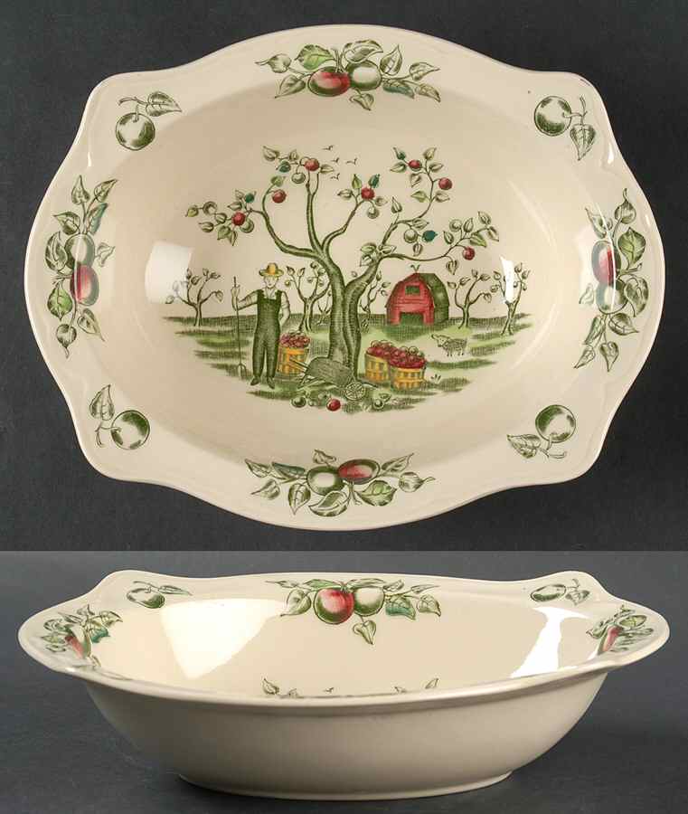 Apple Harvest 9" Oval Vegetable Bowl by Johnson Brothers-1