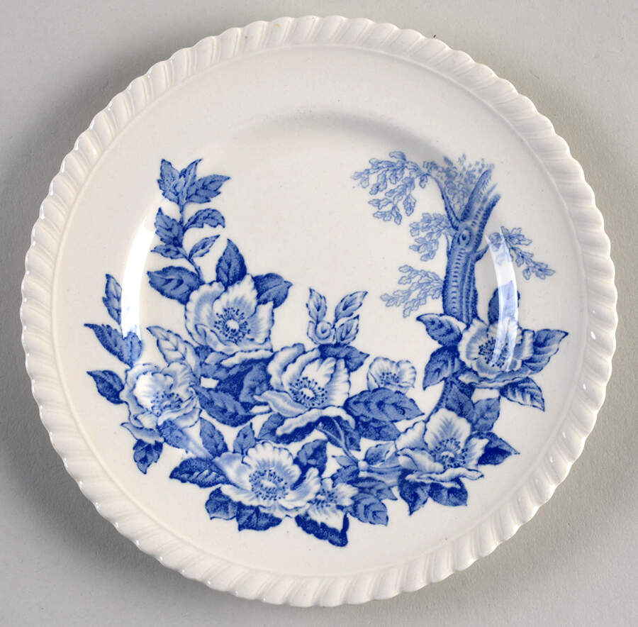 Appleblossom Blue Bread & Butter Plate by Johnson Brothers-1