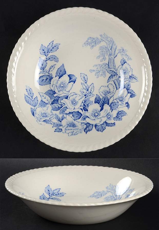 Appleblossom Blue Coupe Soup Bowl by Johnson Brothers-1