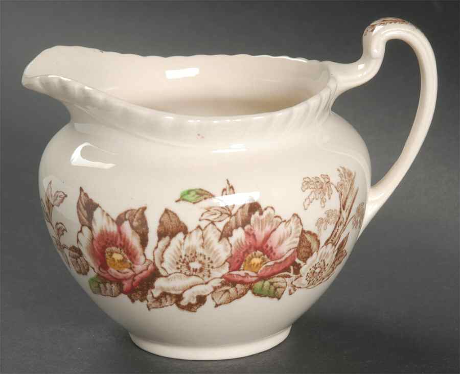 Appleblossom Brown Multicolor Creamer by Johnson Brothers-1