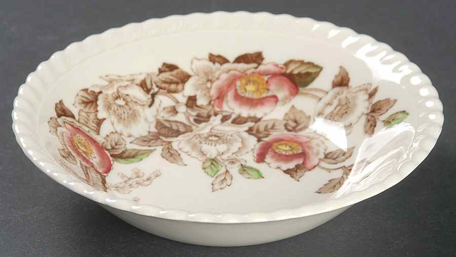 Appleblossom Brown Multicolor Fruit/Dessert (Sauce) Bowl by Johnson Brothers-1