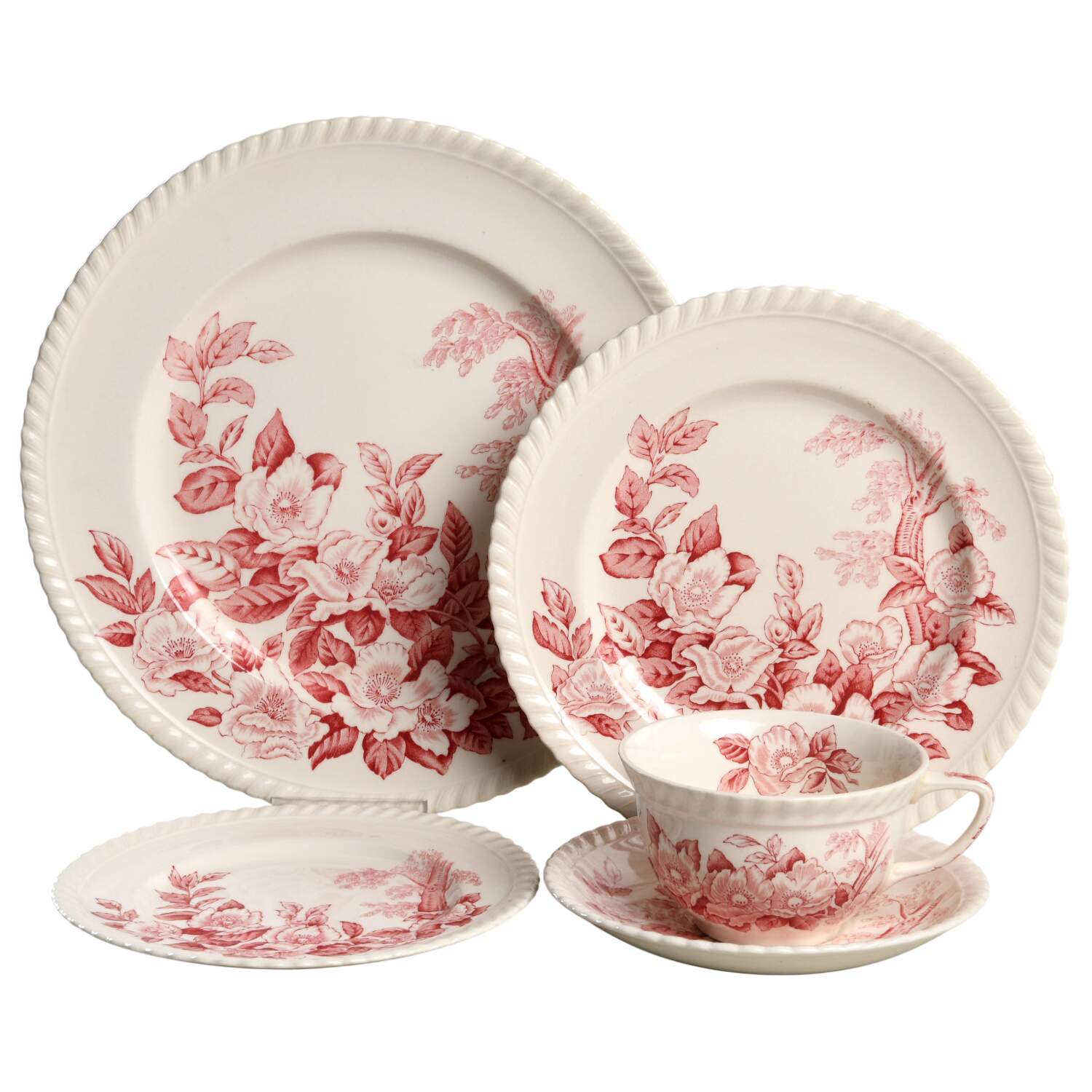 Appleblossom Pink 5 Piece Place Setting by Johnson Brothers-1
