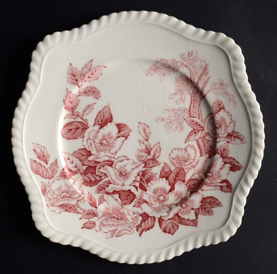 Appleblossom Pink Square Salad Plate by Johnson Brothers-1