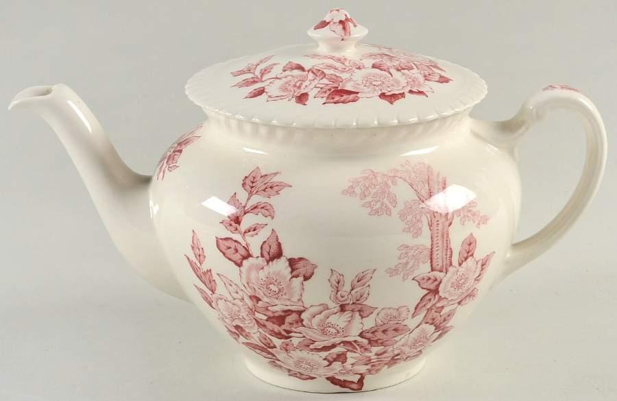 Appleblossom Pink Teapot & Lid by Johnson Brothers-1