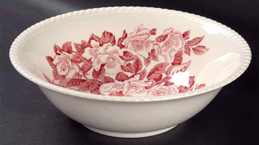 Appleblossom Pink 9" Round Vegetable Bowl by Johnson Brothers-1