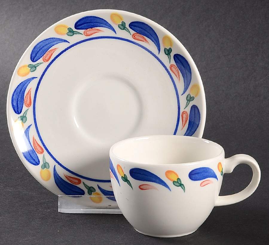 Aquabatic Flat Demitasse Cup & Saucer Set by Johnson Brothers-1