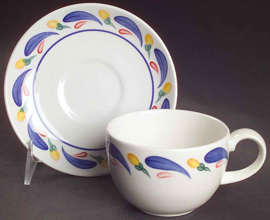 Aquabatic Flat Cup & Saucer Set by Johnson Brothers-1