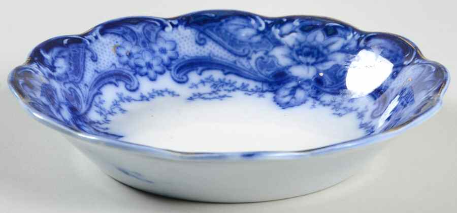 Argyle Blue (Flow Blue) Fruit/Dessert (Sauce) Bowl by Johnson Brothers-1