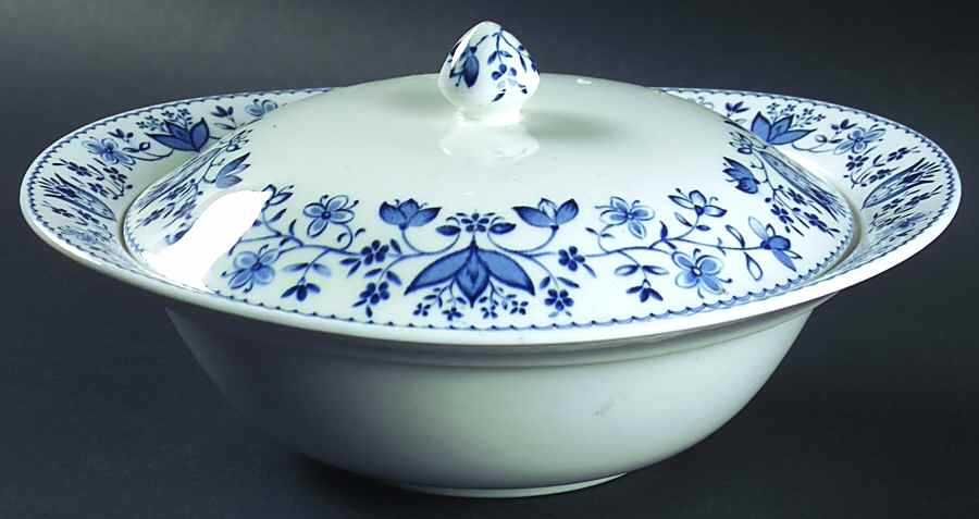 Ashford Blue Round Covered Vegetable by Johnson Brothers-1
