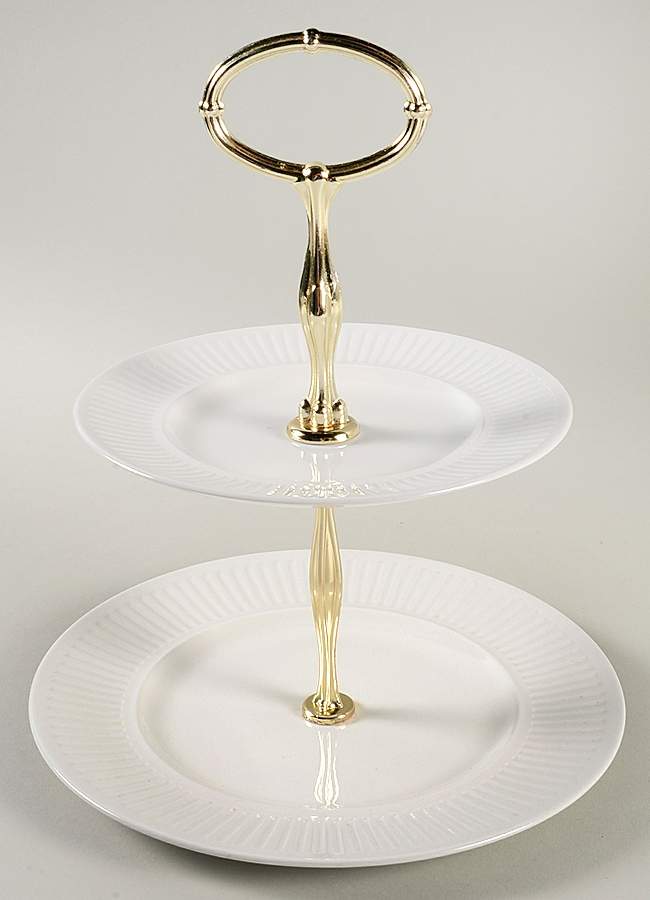 Athena 2-Tiered Serving Tray (Salad & Bread/Butter Plate) by Johnson Brothers-1