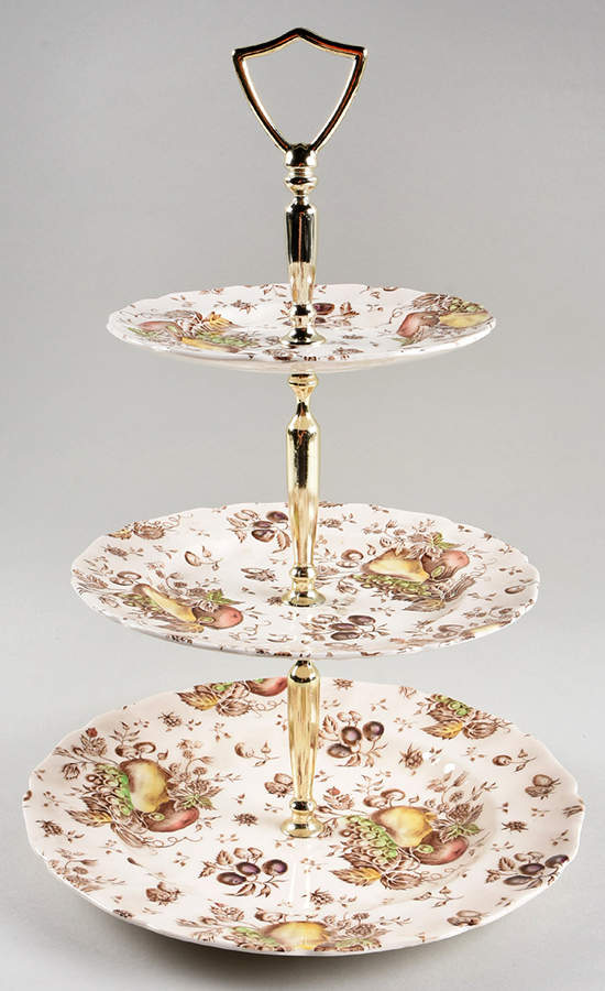 Autumn's Delight 3-Tiered Serving Tray (DP, SP, BB) by Johnson Brothers-1