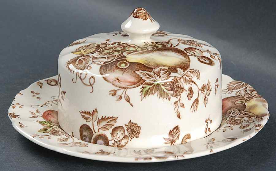 Autumn's Delight Round Covered Butter by Johnson Brothers-1