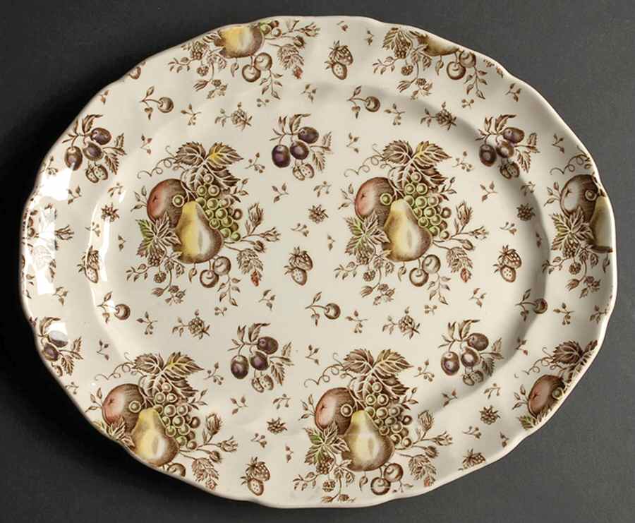 Autumn's Delight 13" Oval Serving Platter by Johnson Brothers-1