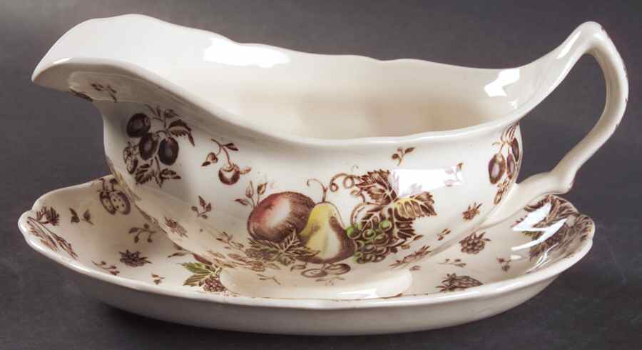 Autumn's Delight Gravy Boat & Underplate/Relish by Johnson Brothers-1