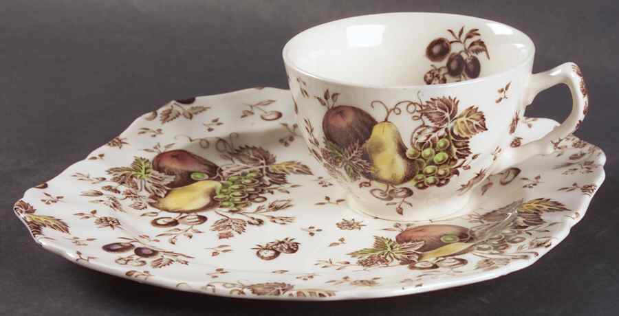 Autumn's Delight Snack Plate & Cup Set by Johnson Brothers-1