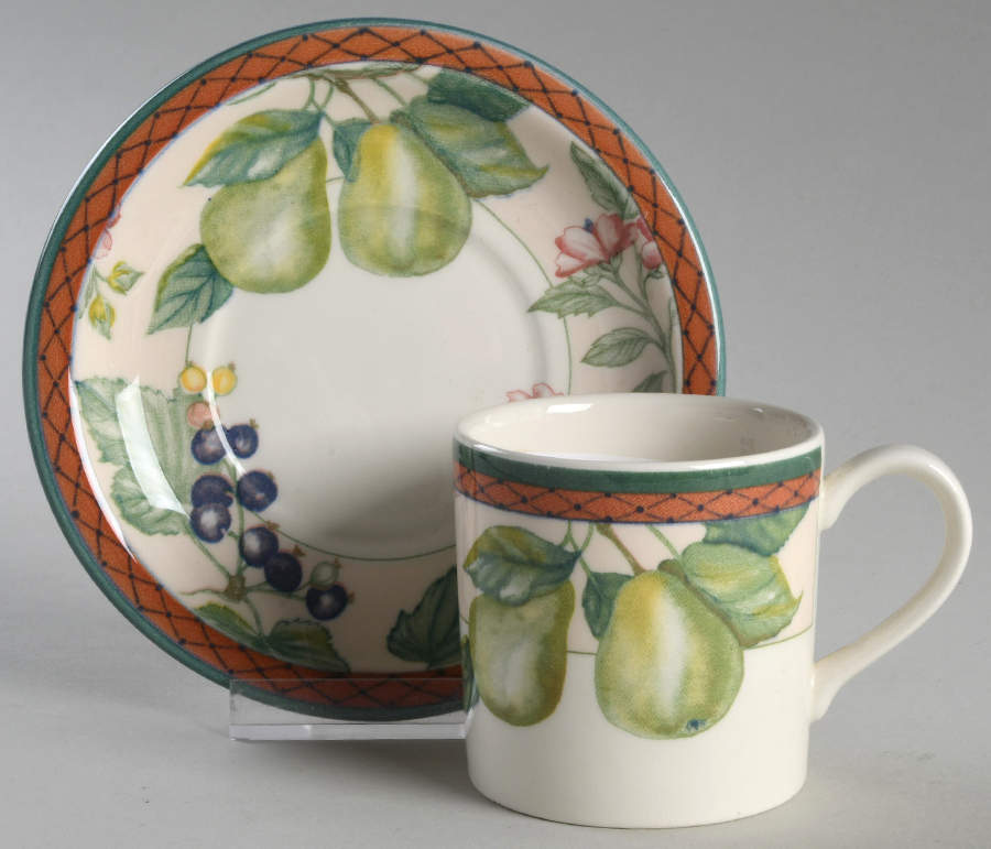 Autumn Grove Flat Demitasse Cup & Saucer Set by Johnson Brothers-1