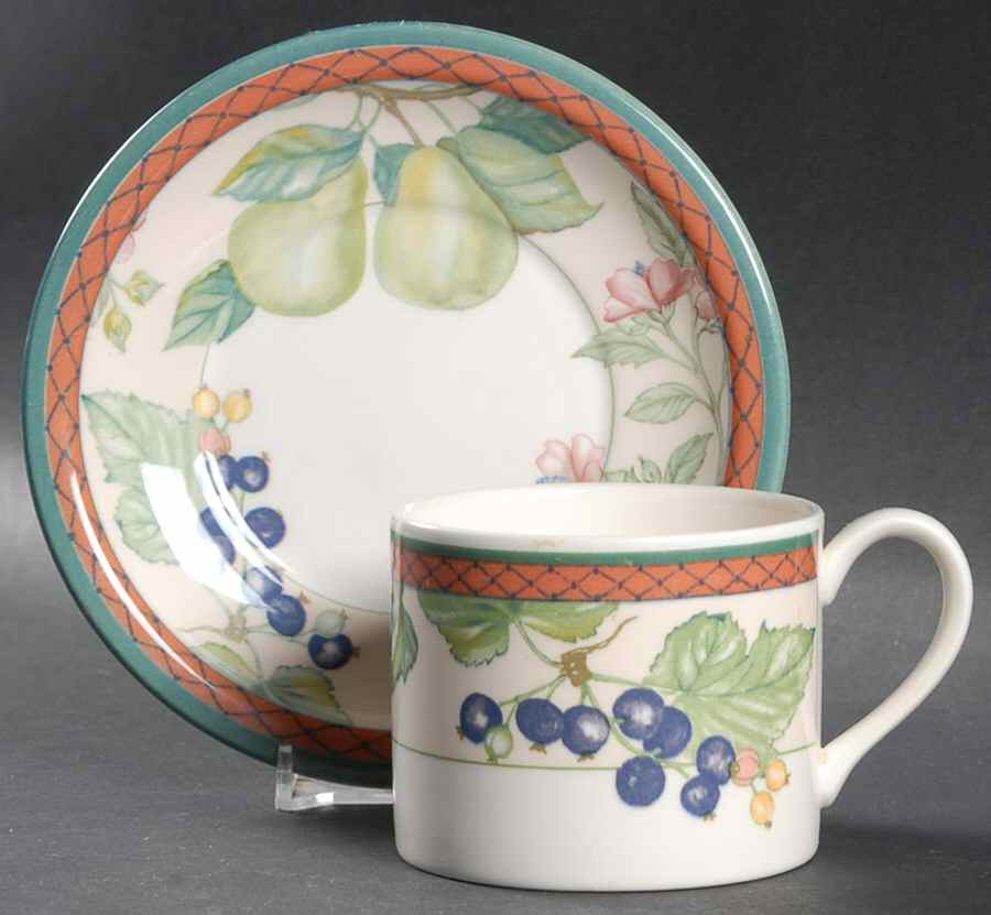 Autumn Grove Flat Cup & Saucer Set by Johnson Brothers-1
