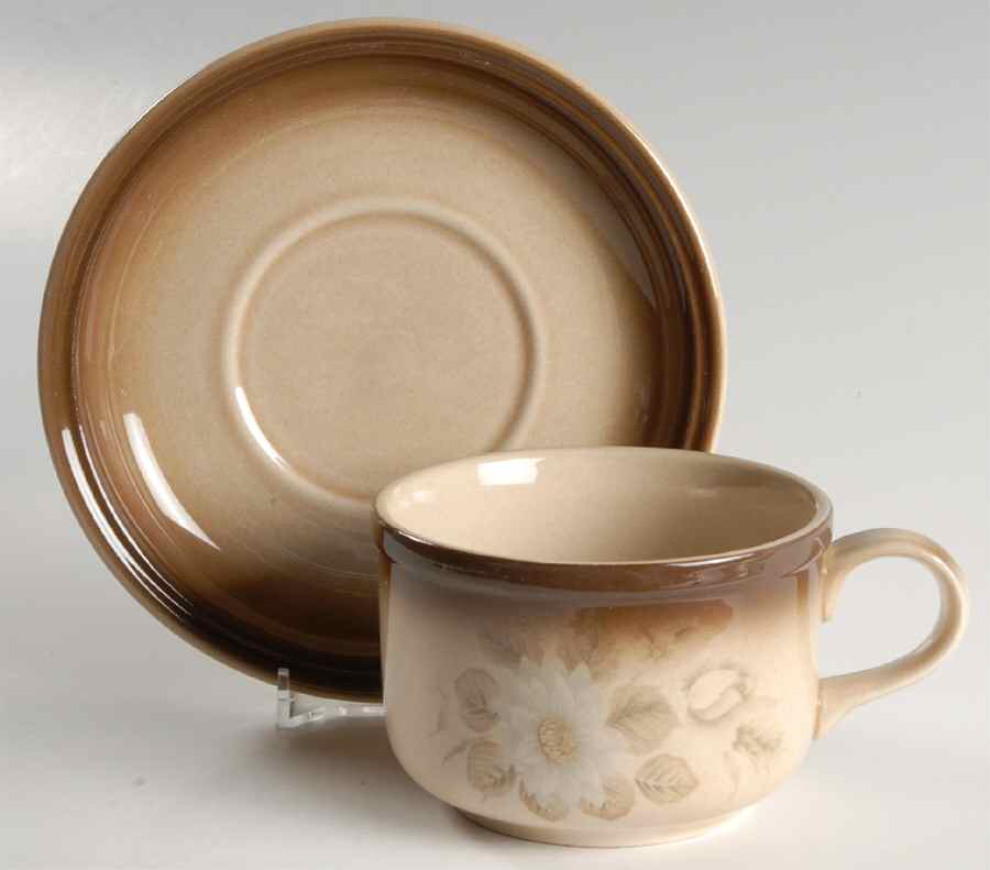Autumn Mist Flat Cup & Saucer Set by Johnson Brothers-1